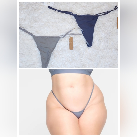 2 pcs SKIMS FITS EVERYBODY MICRO THONG/ GREY, DEEP ROYAL/ 4X/ NWT - Picture 13 of 13